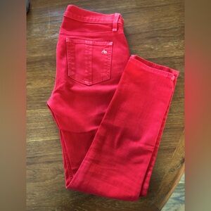 Rag & Bone Women's Red Jeans Capri Skinny